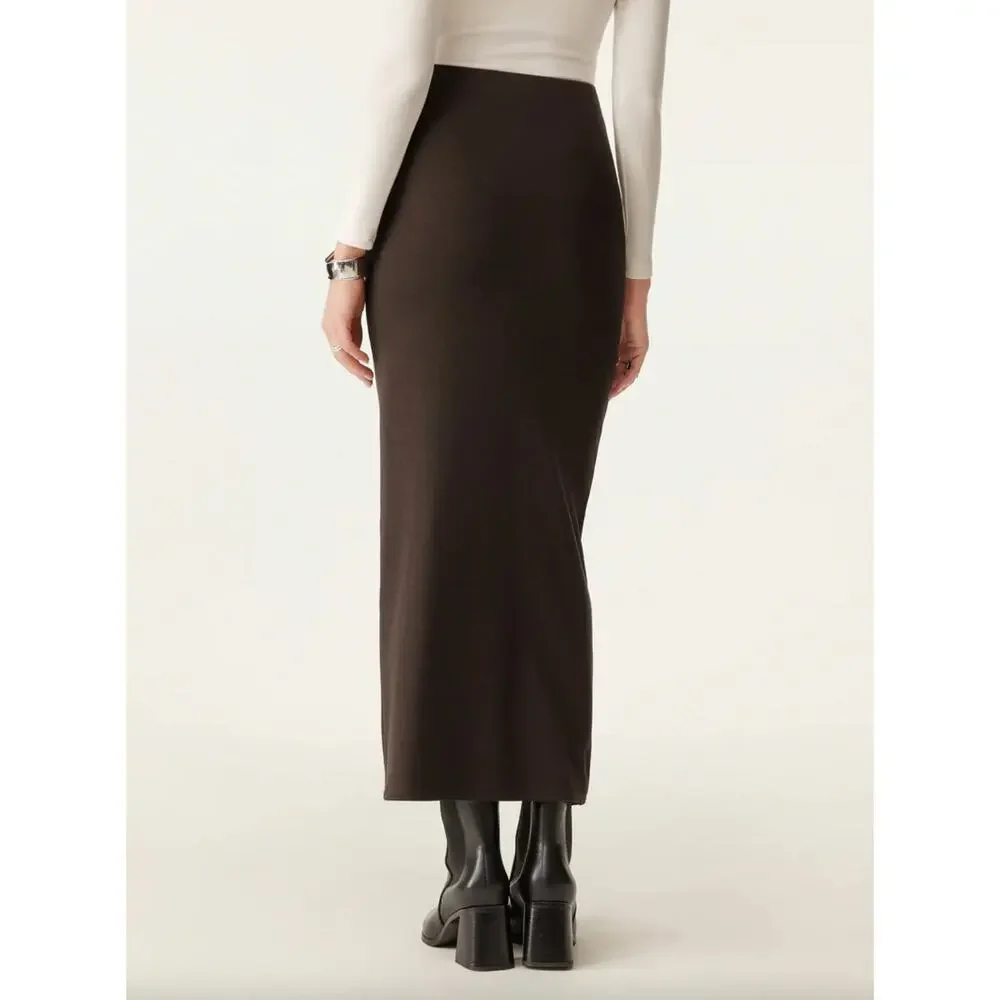 OGL Women's Maxi Skirt in Dark Brown - Picture 10 of 10